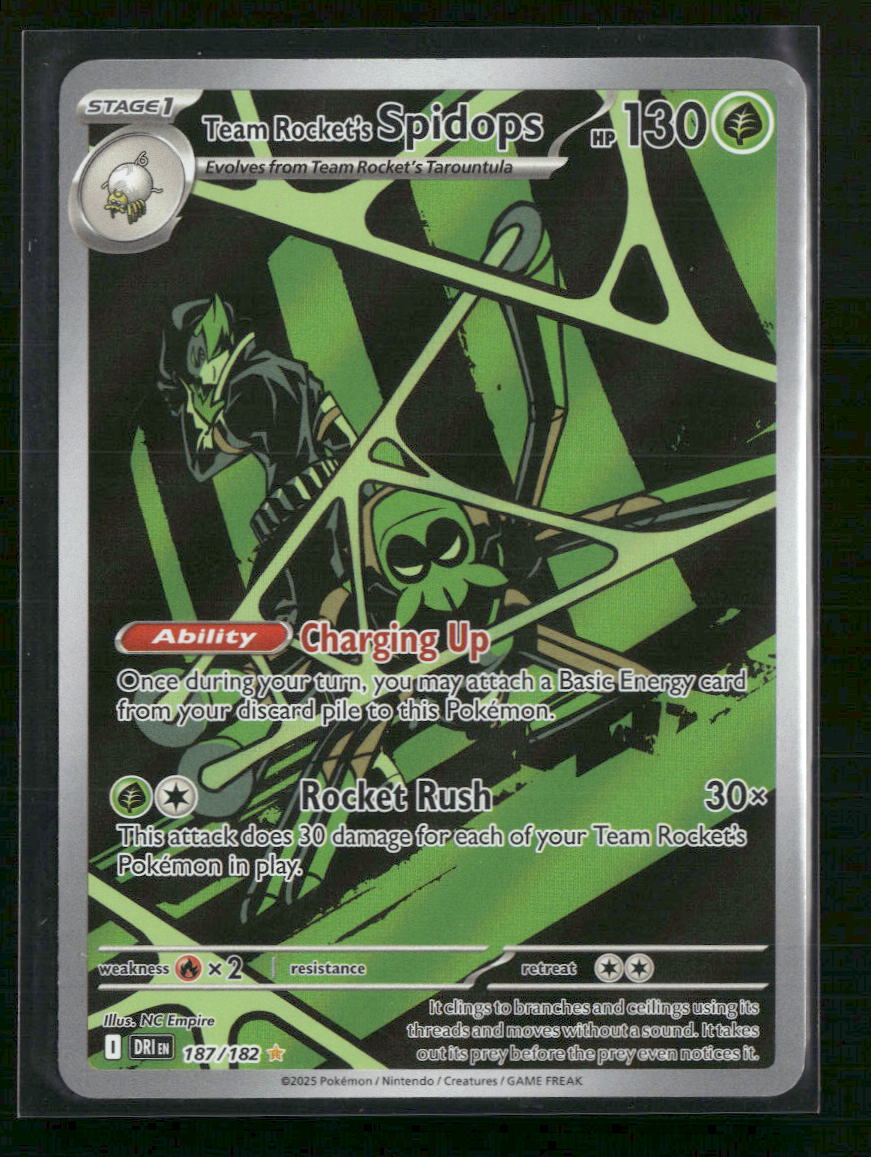 Team Rocket's Spidops SV10: Destined Rivals #187/182 - Front
