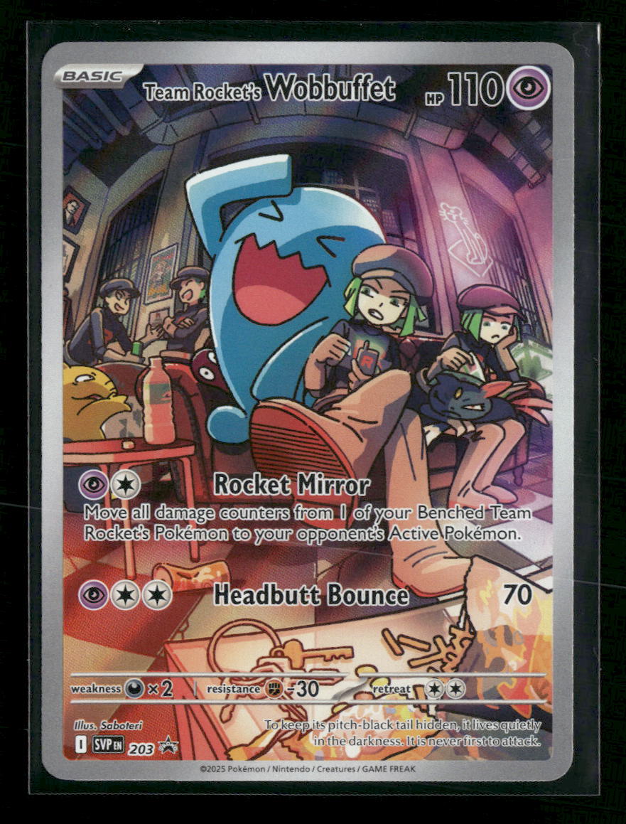 Team Rocket's Wobbuffet SV: Scarlet & Violet Promo Cards #203 - Front