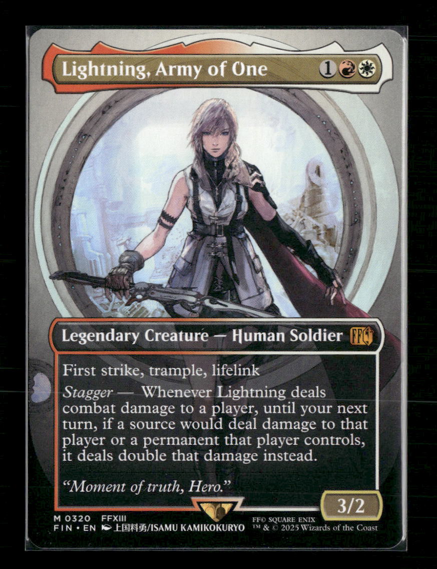 Lightning, Army of One (Borderless) (0320) FINAL FANTASY #320 - Front