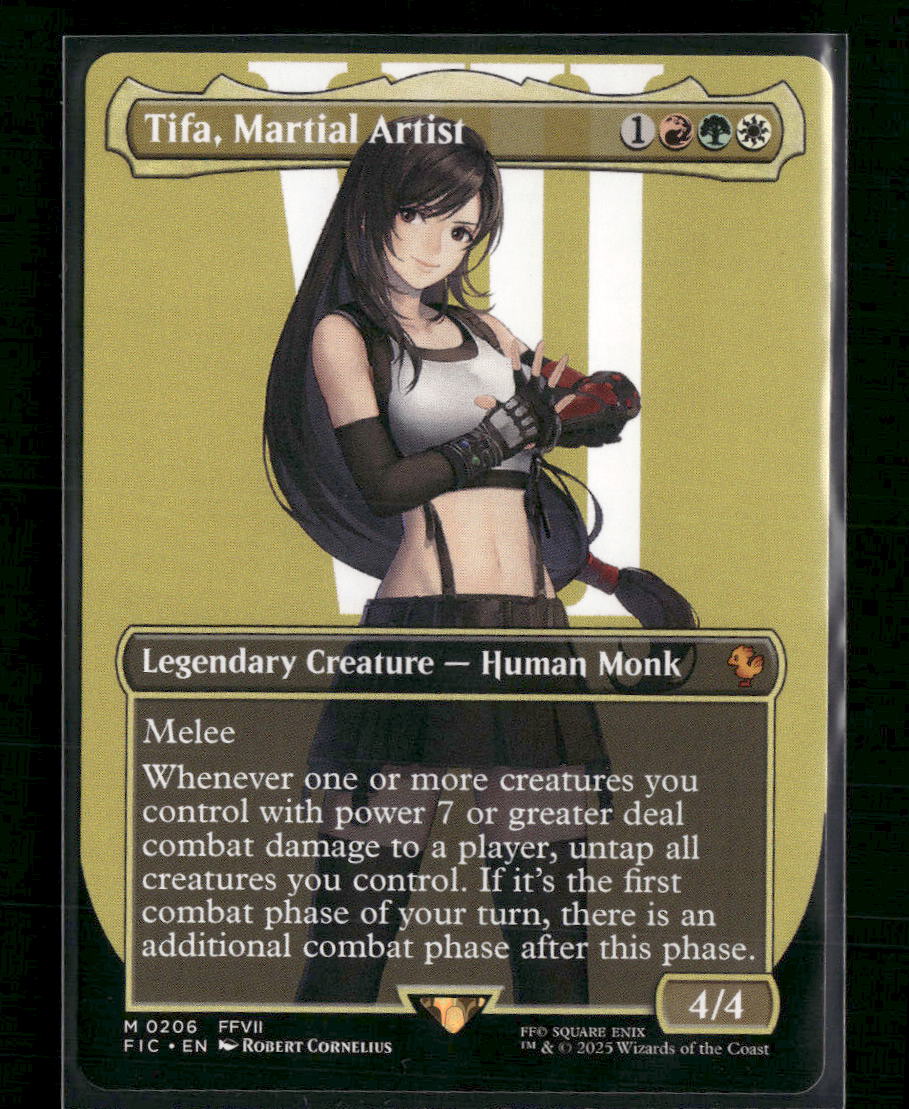 Tifa, Martial Artist (Borderless) Commander: FINAL FANTASY #206 - Front