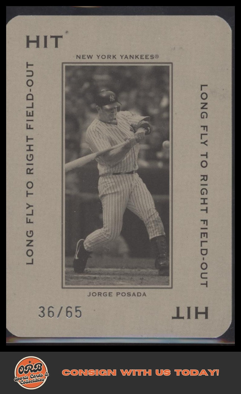 Jorge Posada 2005 Donruss Throwback Threads Polo Grounds 65 HIT Long 3 #/65 - Front