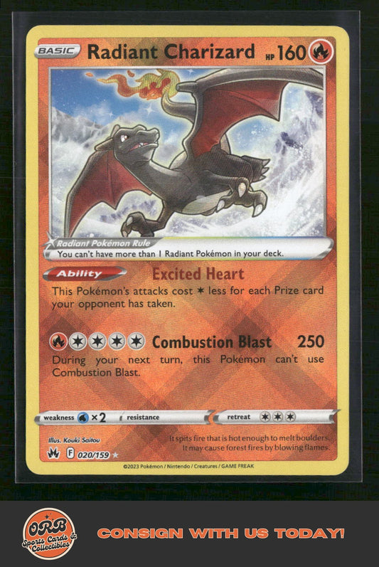Radiant Charizard Prize Pack Series Cards #020/159 - Front