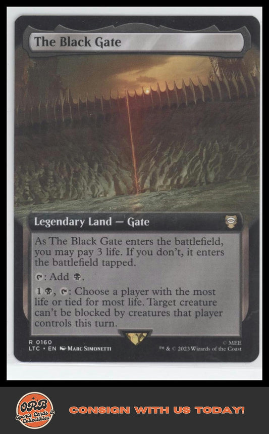 The Black Gate (Extended Art) Commander: The Lord of the Rings #160 - Front
