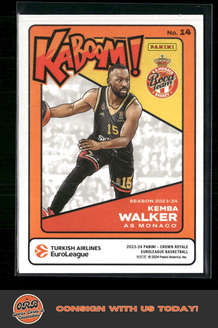 Kemba Walker 2023-24 Panini Crown Royale Euroleague #14 Kaboom - Back