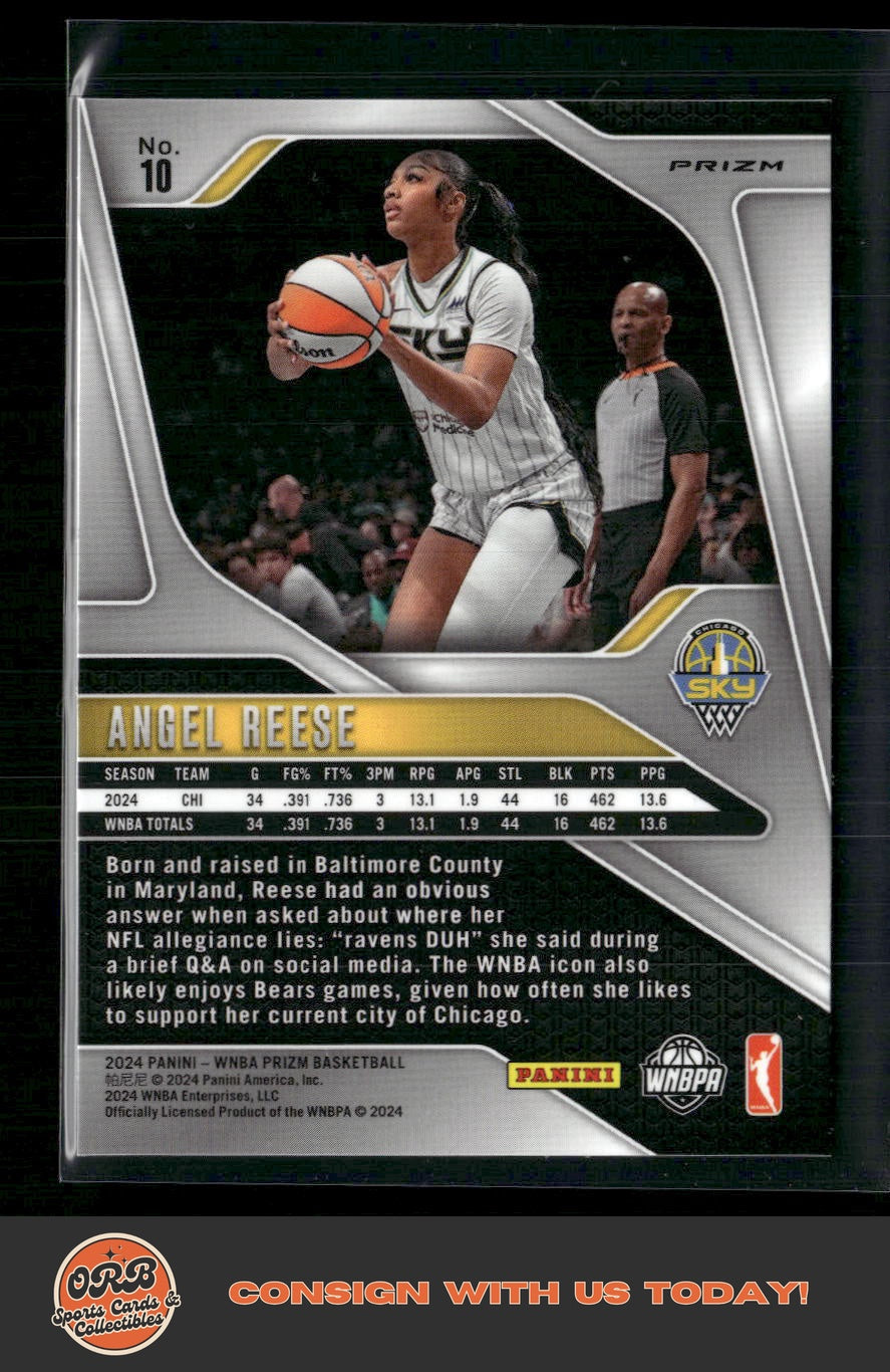 Angel Reese 2024 Panini Prizm WNBA #10 - Back