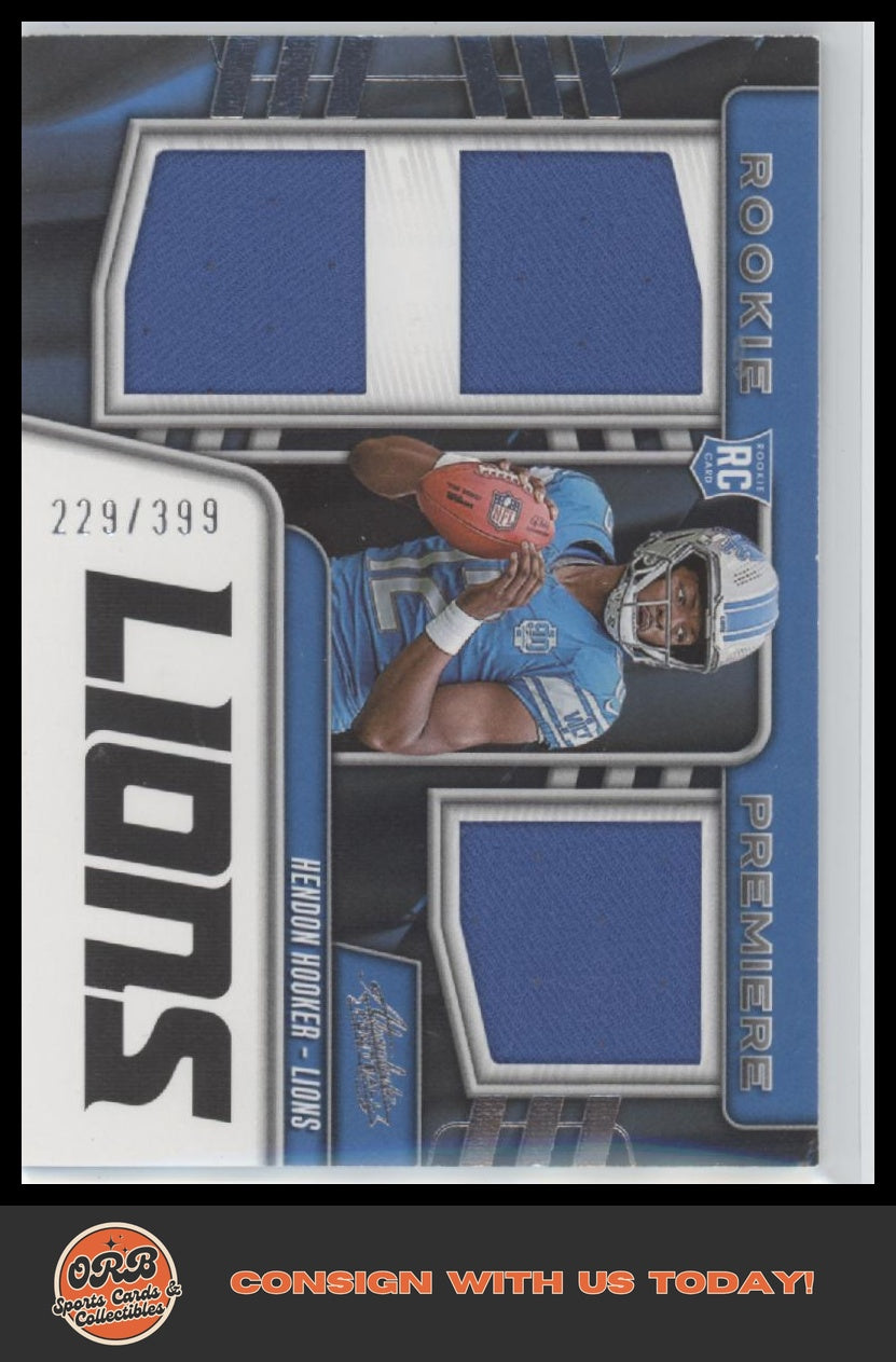 Hendon Hooker 2023 Panini Absolute #RPM-HH Rookie Premiere Materials #/399 - Front