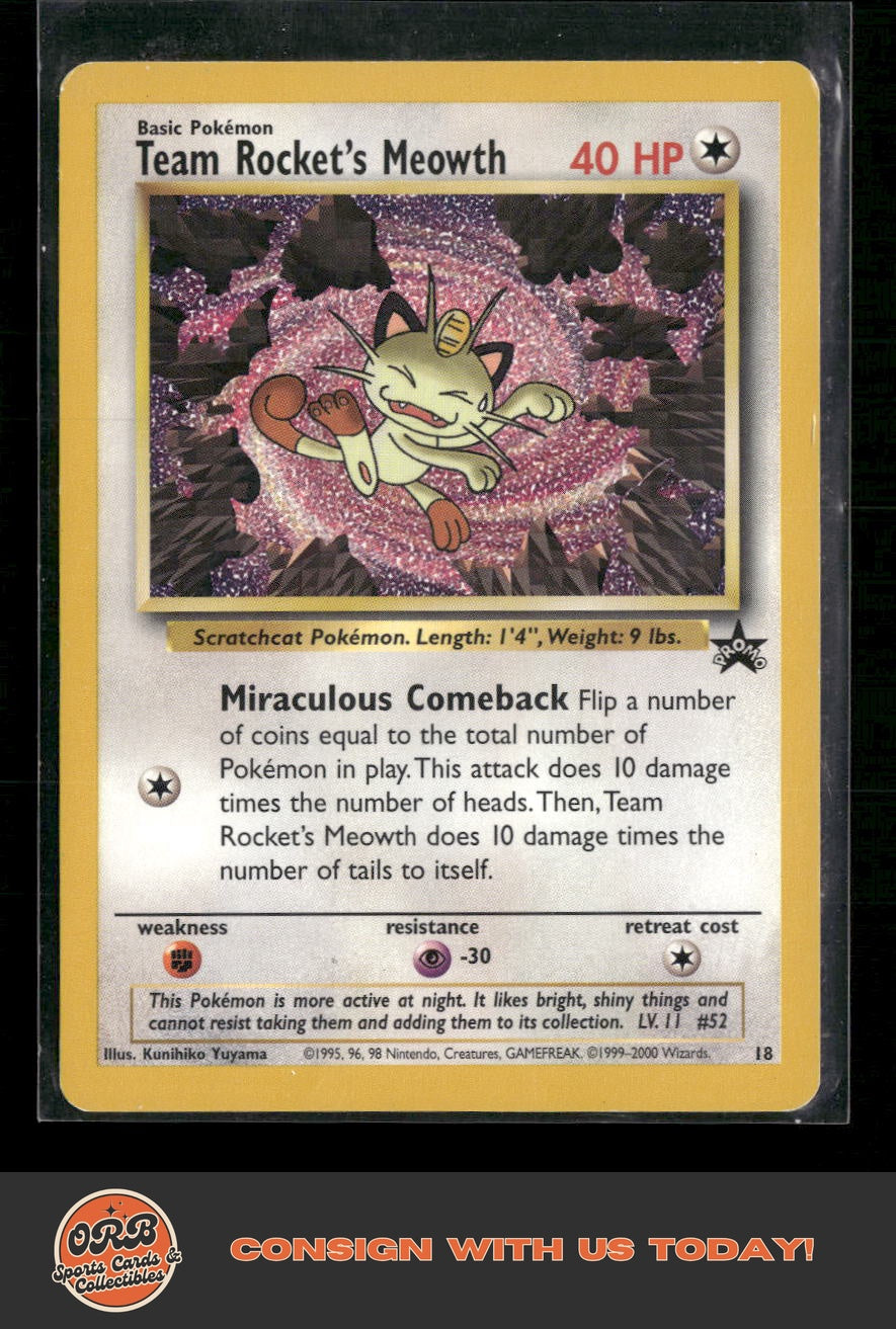Team Rocket's Meowth WoTC Promo #18/53 - Front
