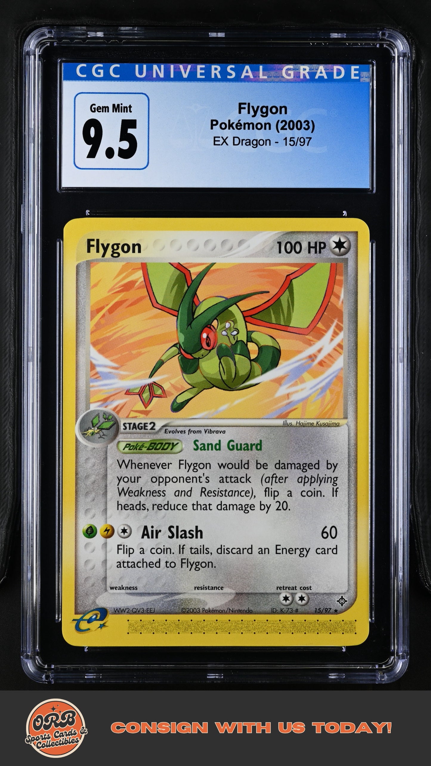 Flygon 2003 EX Dragon #15/97 CGC 9.5 - Back