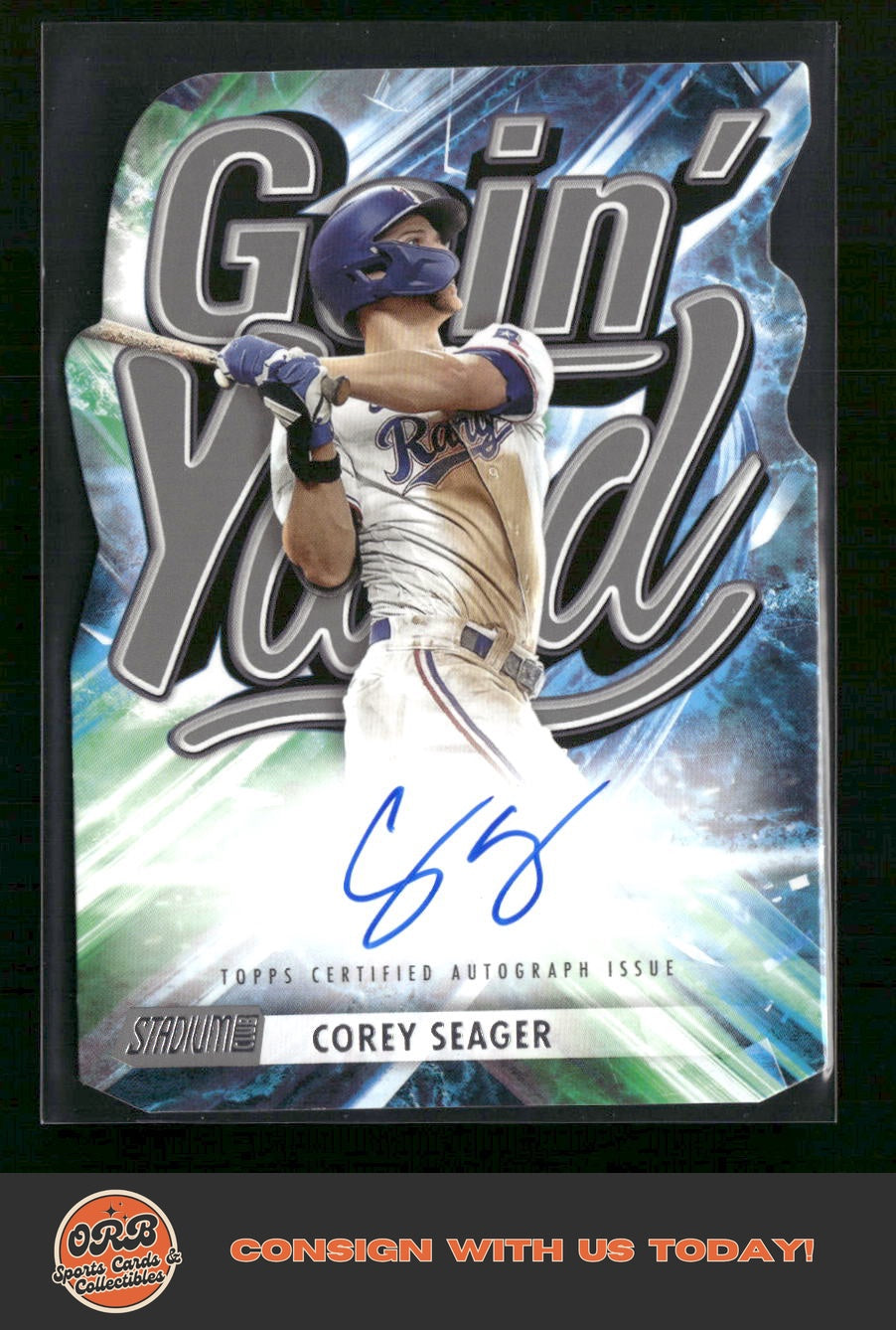 Corey Seager 2024 Stadium Club #GYA-CS Goin' Yard Autographs /25 - Front