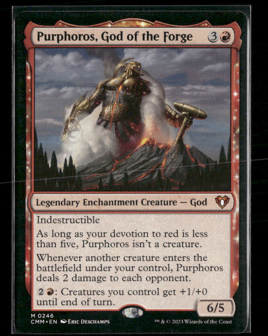 Purphoros, God of the Forge Commander Masters #246 - Front