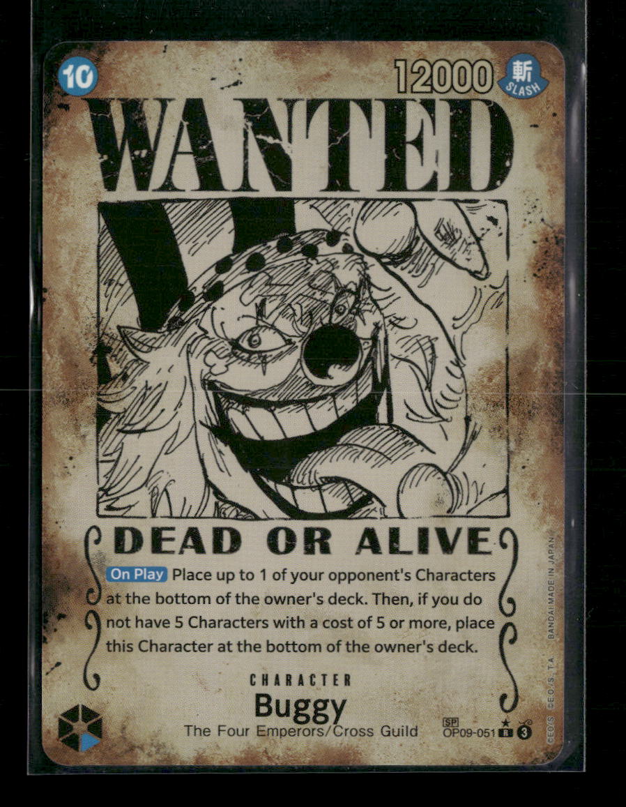Buggy (051) (Wanted Poster) Emperors in the New World #OP09-051 - Front