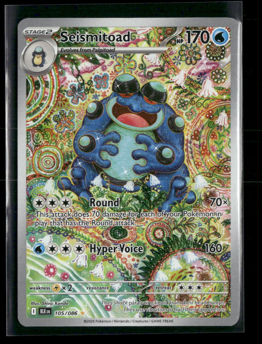 Seismitoad SV: Black Bolt #105/086 - Front