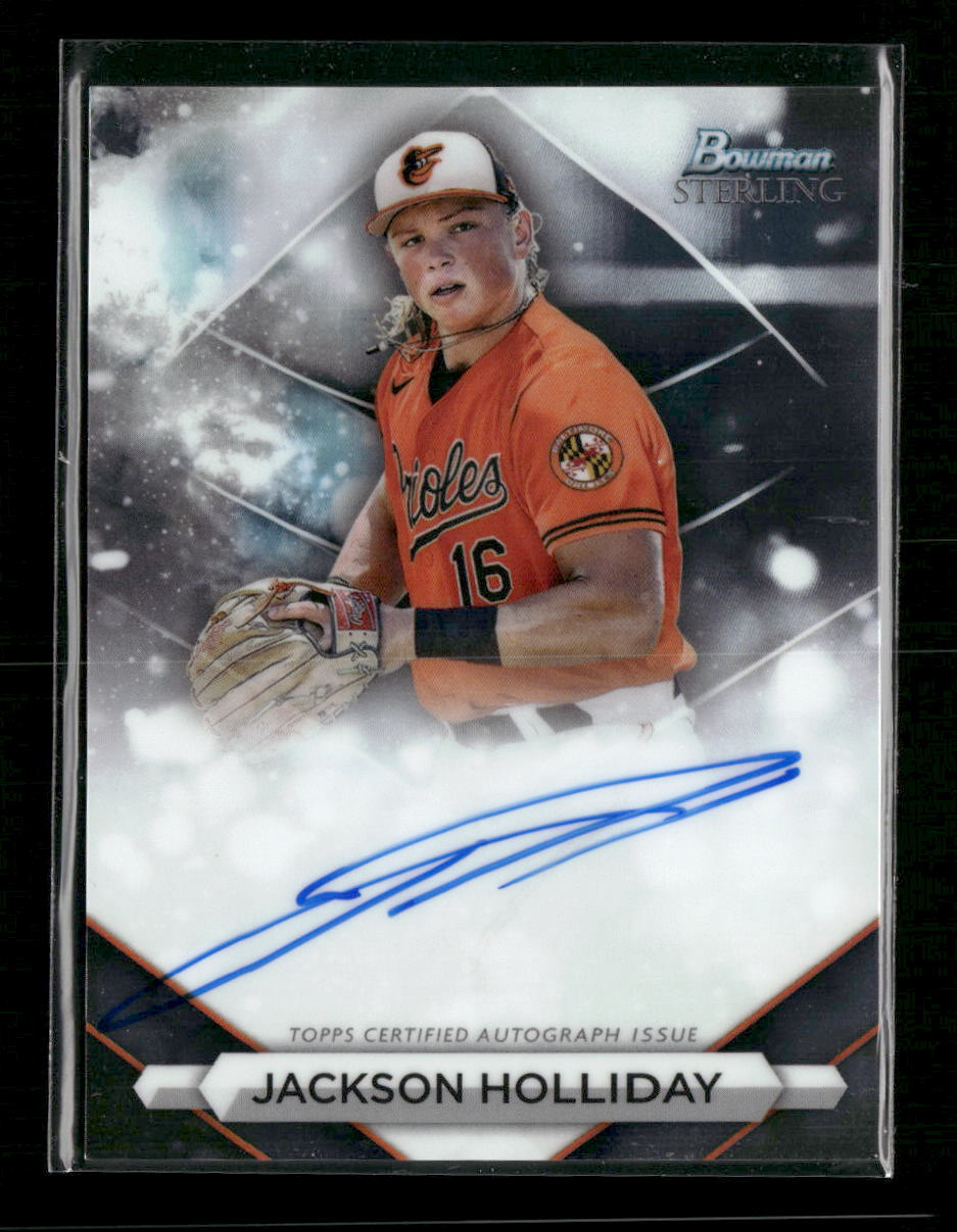 Jackson Holliday 2023 Bowman Sterling #PA-JH Prospect Autographs - Front