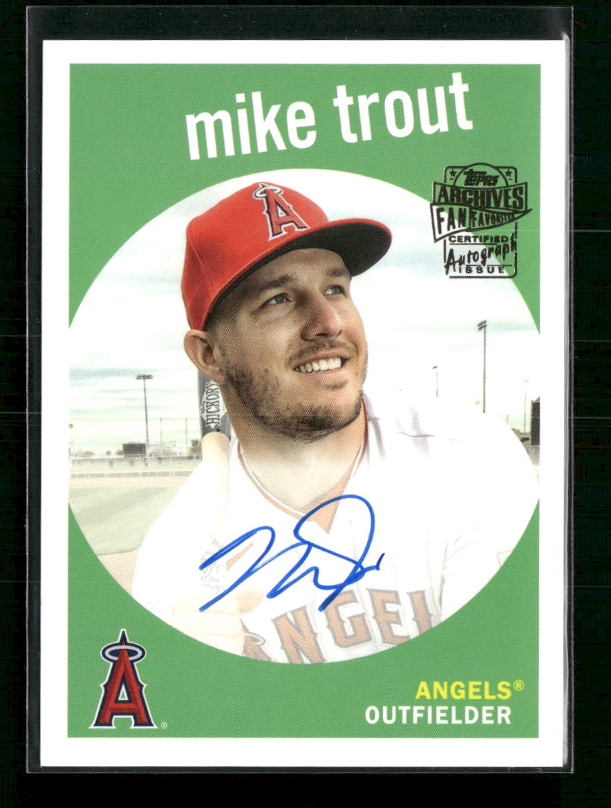 2023 Mike Trout #/35 Topps Archives Autographed 59FF-MT Angels - Front