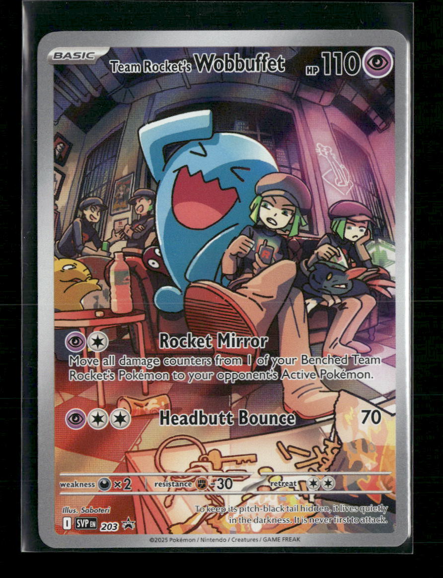 Team Rocket's Wobbuffet SV: Scarlet & Violet Promo Cards #203 - Front