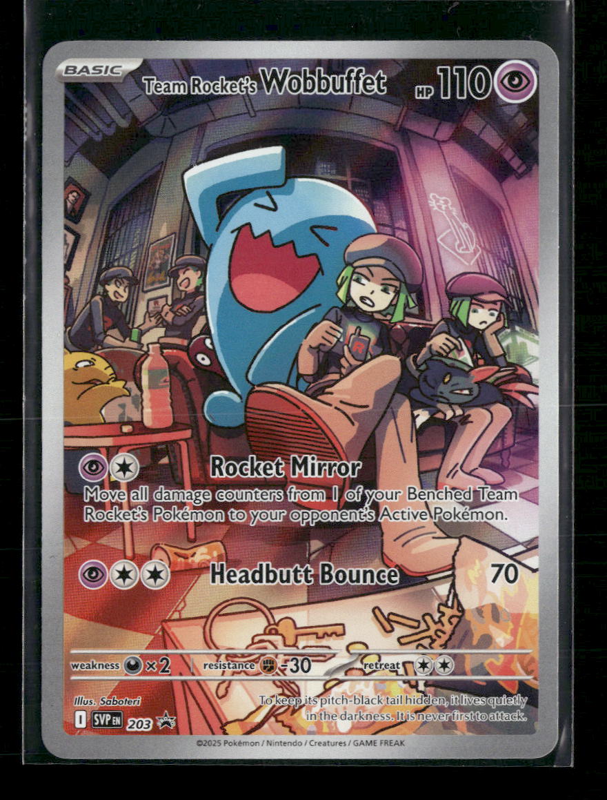 Team Rocket's Wobbuffet SV: Scarlet & Violet Promo Cards #203 - Front