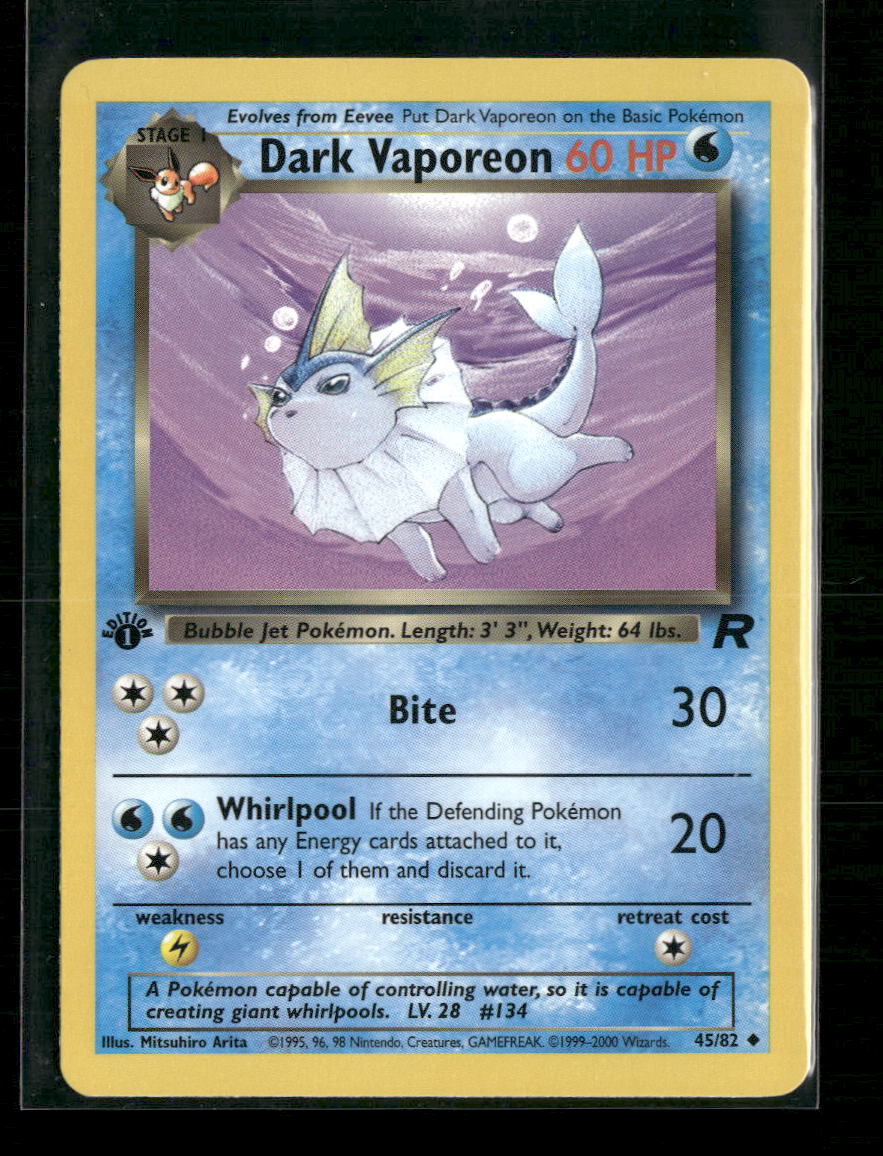 Dark Vaporeon Team Rocket #45/82 - Front