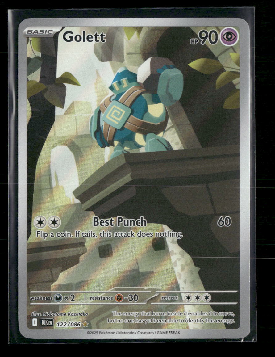 Golett 122/086 Pokemon Black Bolt - Front
