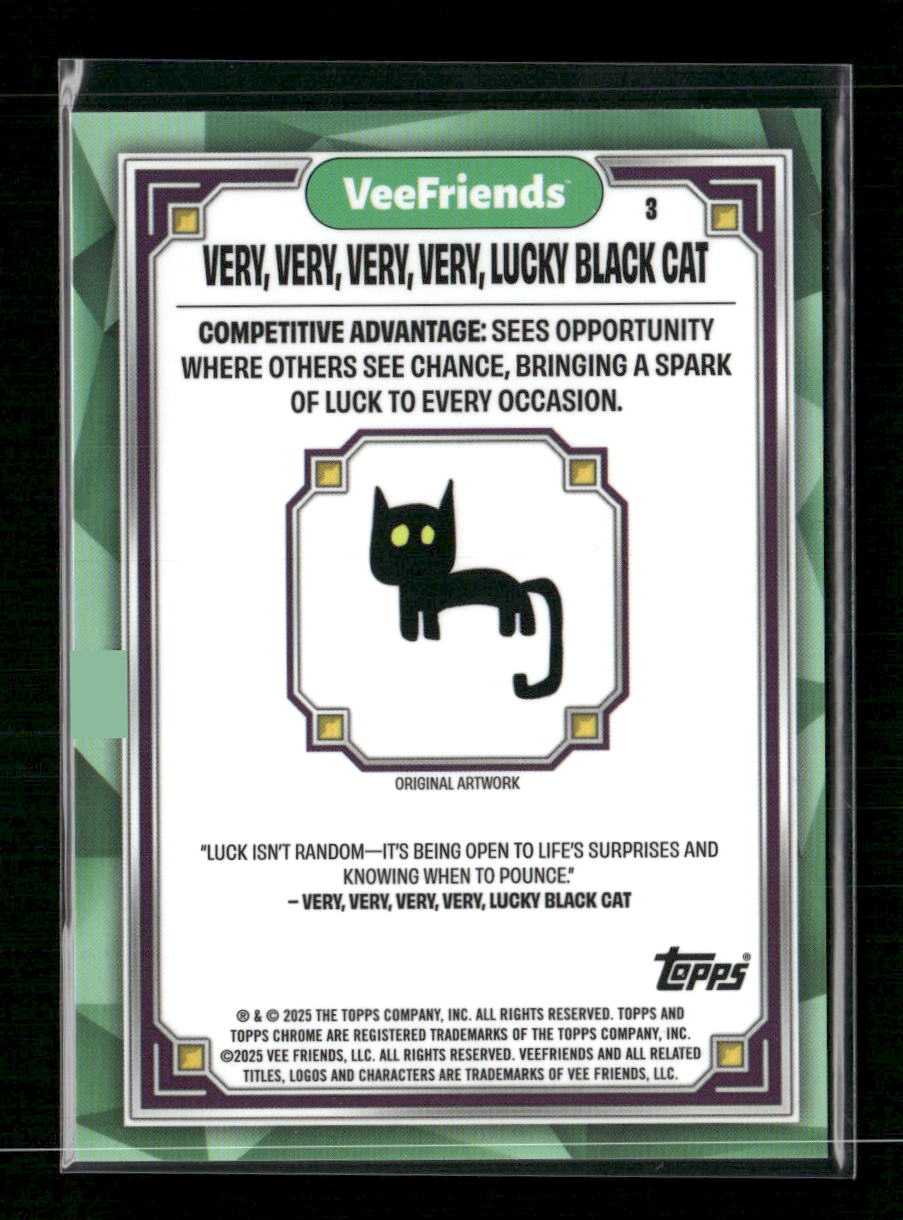 Very, Very, Very, Very, Lucky Black Cat - Blue Eyes - Back