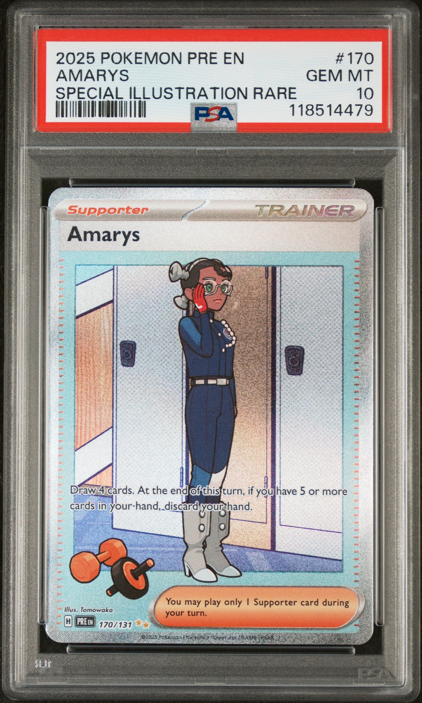 Amarys 2025 Pokemon Prismatic #170 Special Illustration Rare PSA 10 - Front