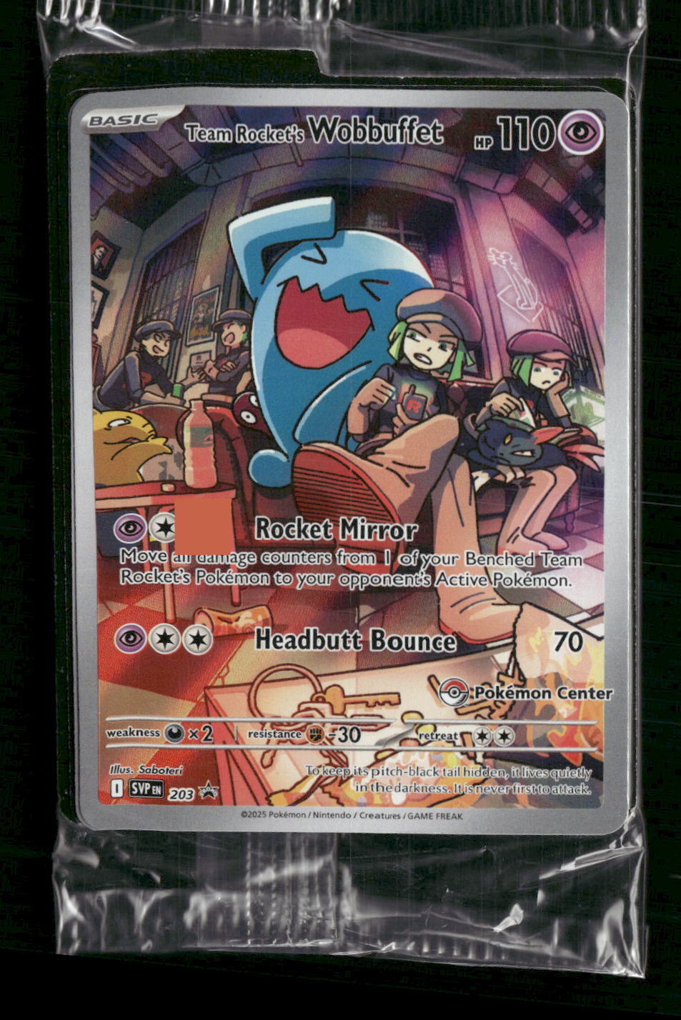 Team Rocket's Wobbuffet (Pokemon Center) SV: Scarlet & Violet Promo Cards #203 - Front