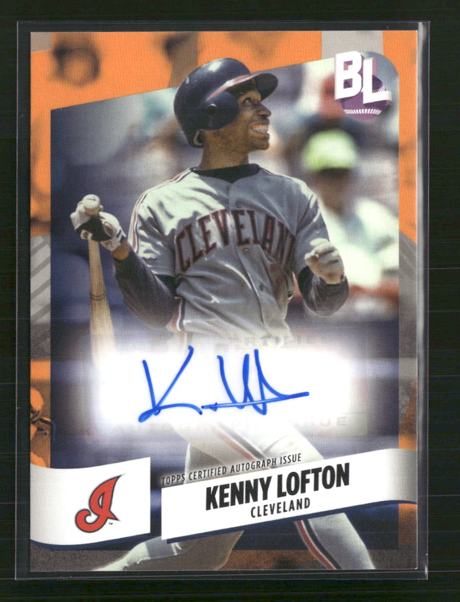 Kenny Lofton 2024 Topps Big League #BEO-KL Base Electric Orange Autographs - Front