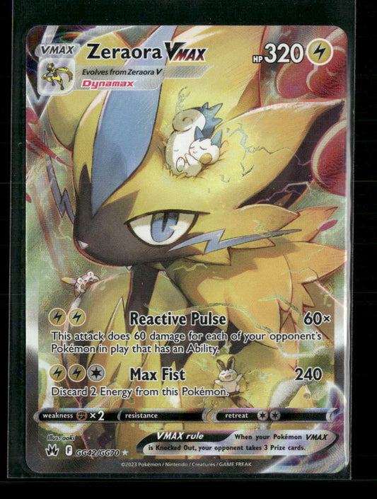 Zeraora VMAX Crown Zenith: Galarian Gallery #GG42/GG70 - Front