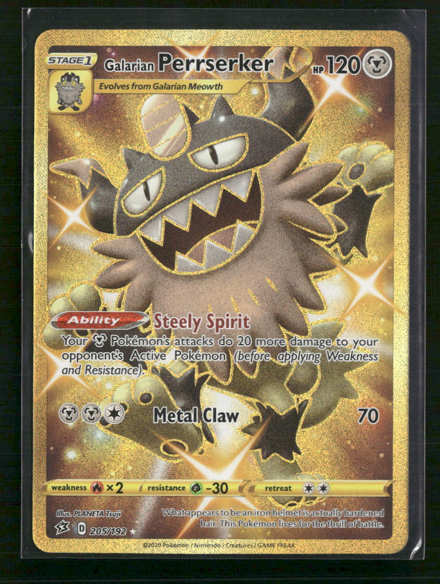 Galarian Perrserker (Secret) SWSH02: Rebel Clash #205/192 - Front
