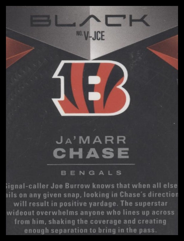 Ja'Marr Chase 2024 Panini Black #V-JCE Vanta - Back