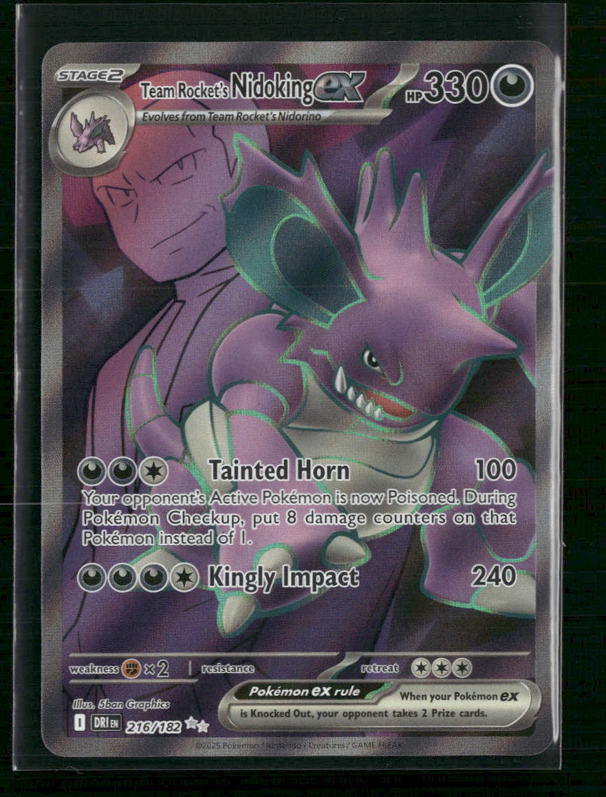 Team Rocket's Nidoking ex SV10: Destined Rivals #216/182 - Front