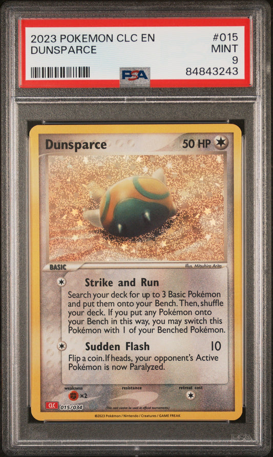 2023 POKEMON CHARIZARD & HO-OH ex DECK DUNSPARCE #15 PSA 9