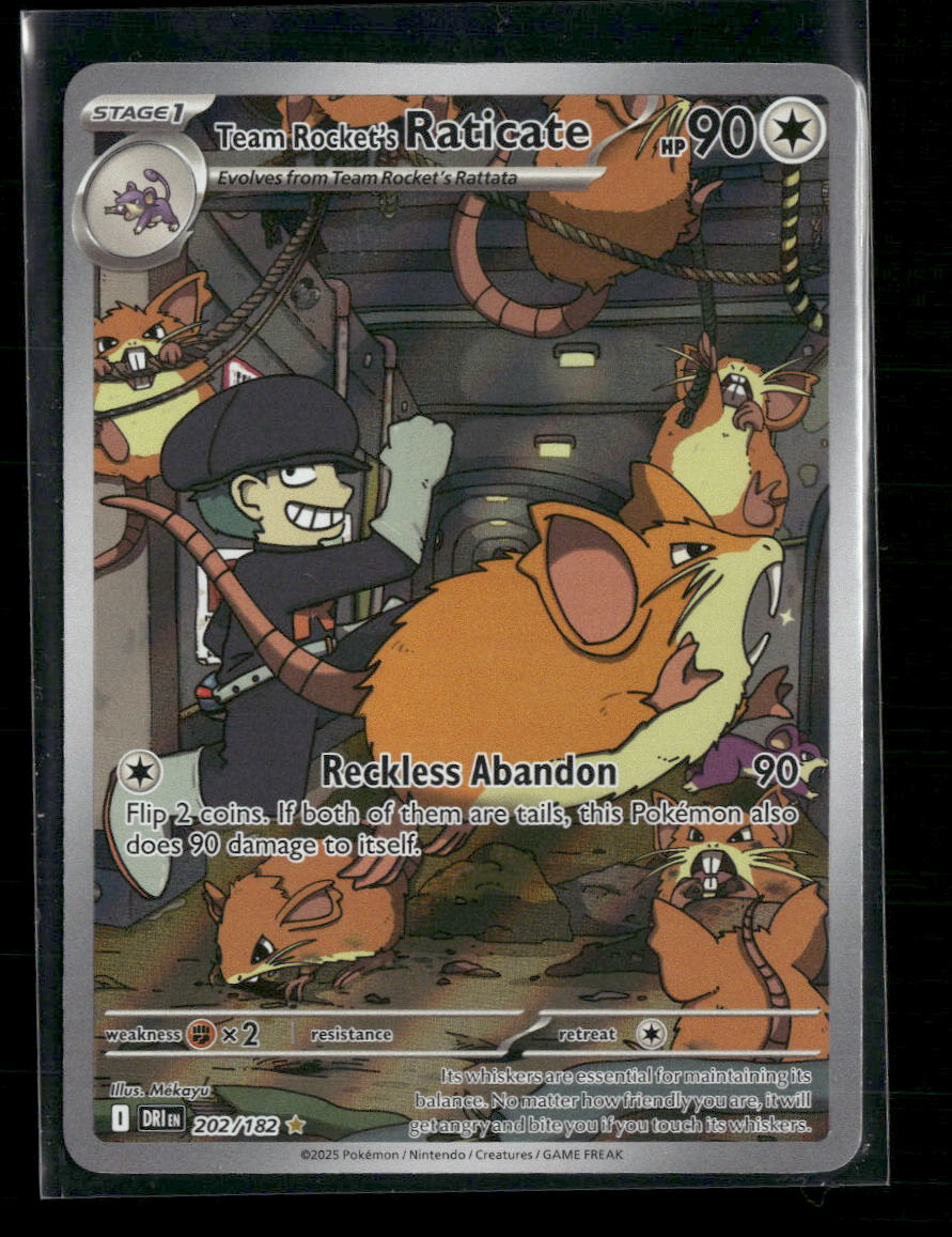 Team Rocket's Raticate SV10: Destined Rivals #202/182 - Front