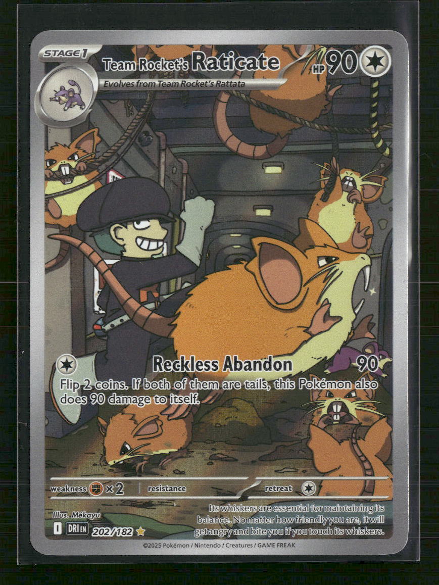 Team Rocket's Raticate SV10: Destined Rivals #202/182 - Front
