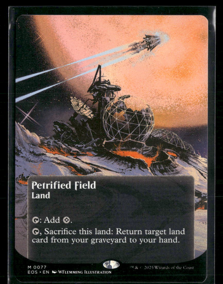 Petrified Field (0077) (Borderless) - Edge of Eternities: Stellar Sights (EOS) - Front