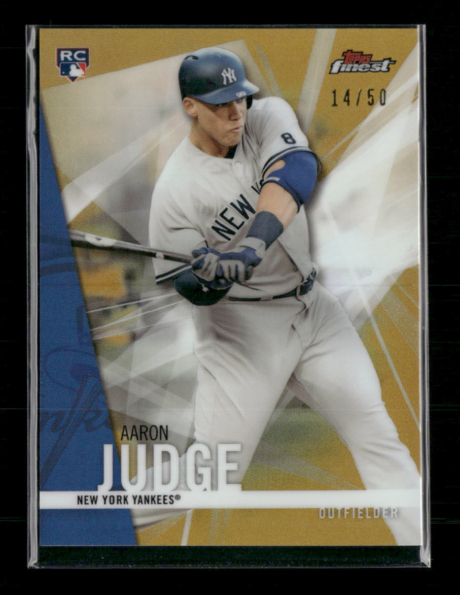 Aaron Judge 2017 Finest #2 Gold Refractor #/50 - Front