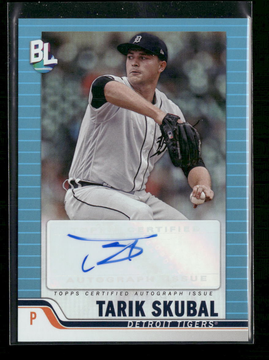 Tarik Skubal 2023 Topps Big League #BLA-TS Big League Blue Foil Autographs - Front