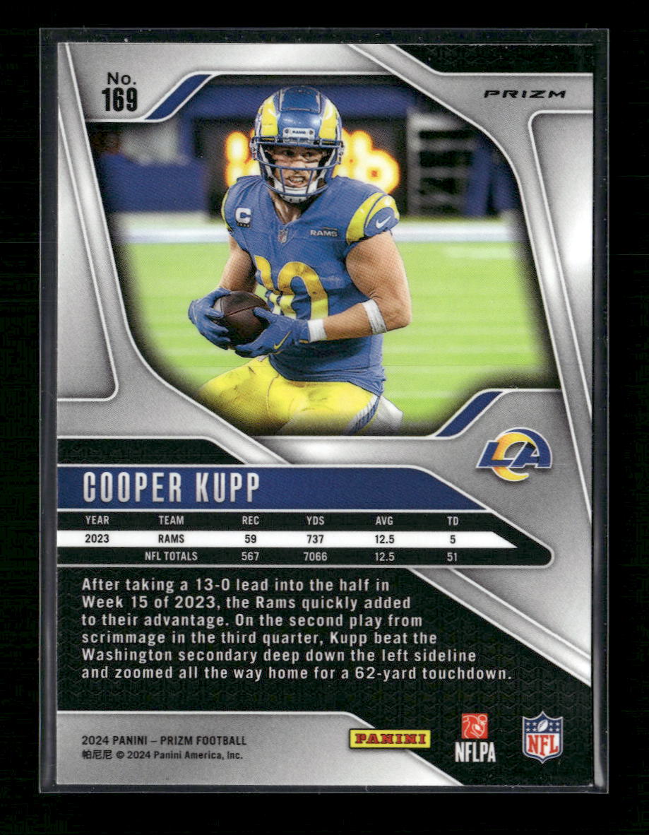 Cooper Kupp 2024 Panini Prizm #169 Red Retail - Back