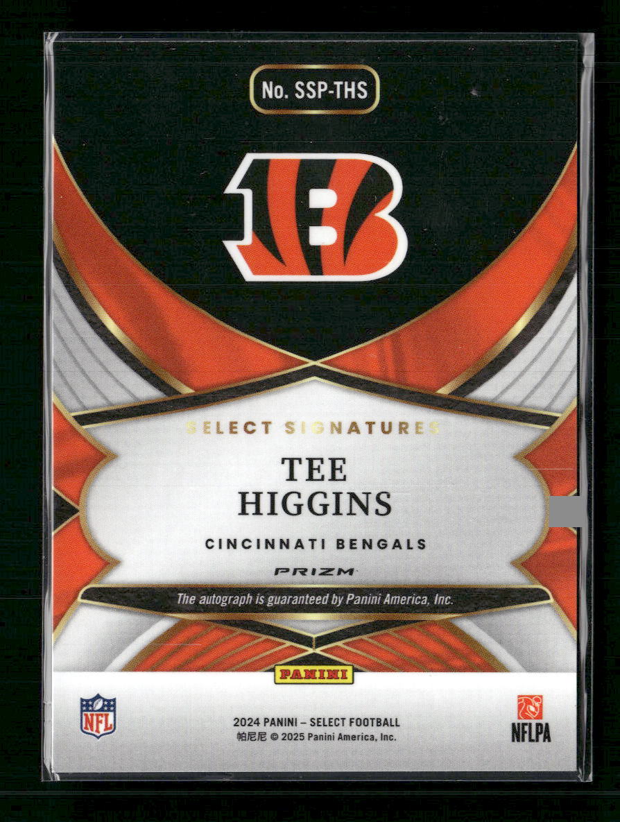Tee Higgins 2024 Panini Select Auto - Back