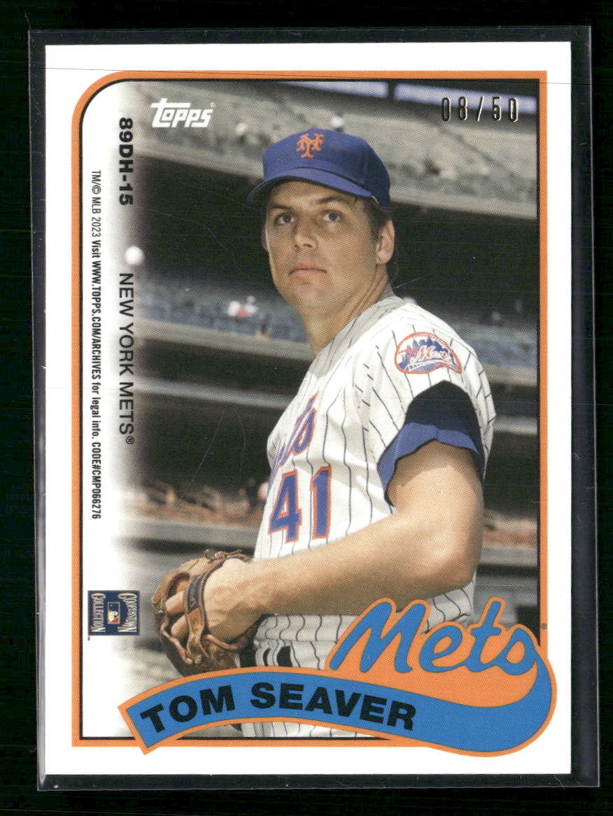 Tom Seaver / Nolan Ryan 2023 Topps 1989 Doubleheaders Gold Foil #/50 - Back
