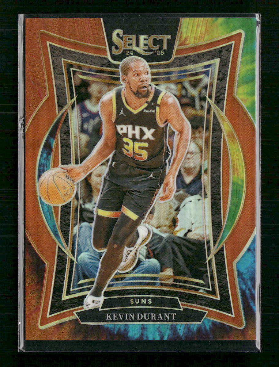 Kevin Durant 2024-25 Panini Select #51 Tie-Dye Prizm #/25 - Front