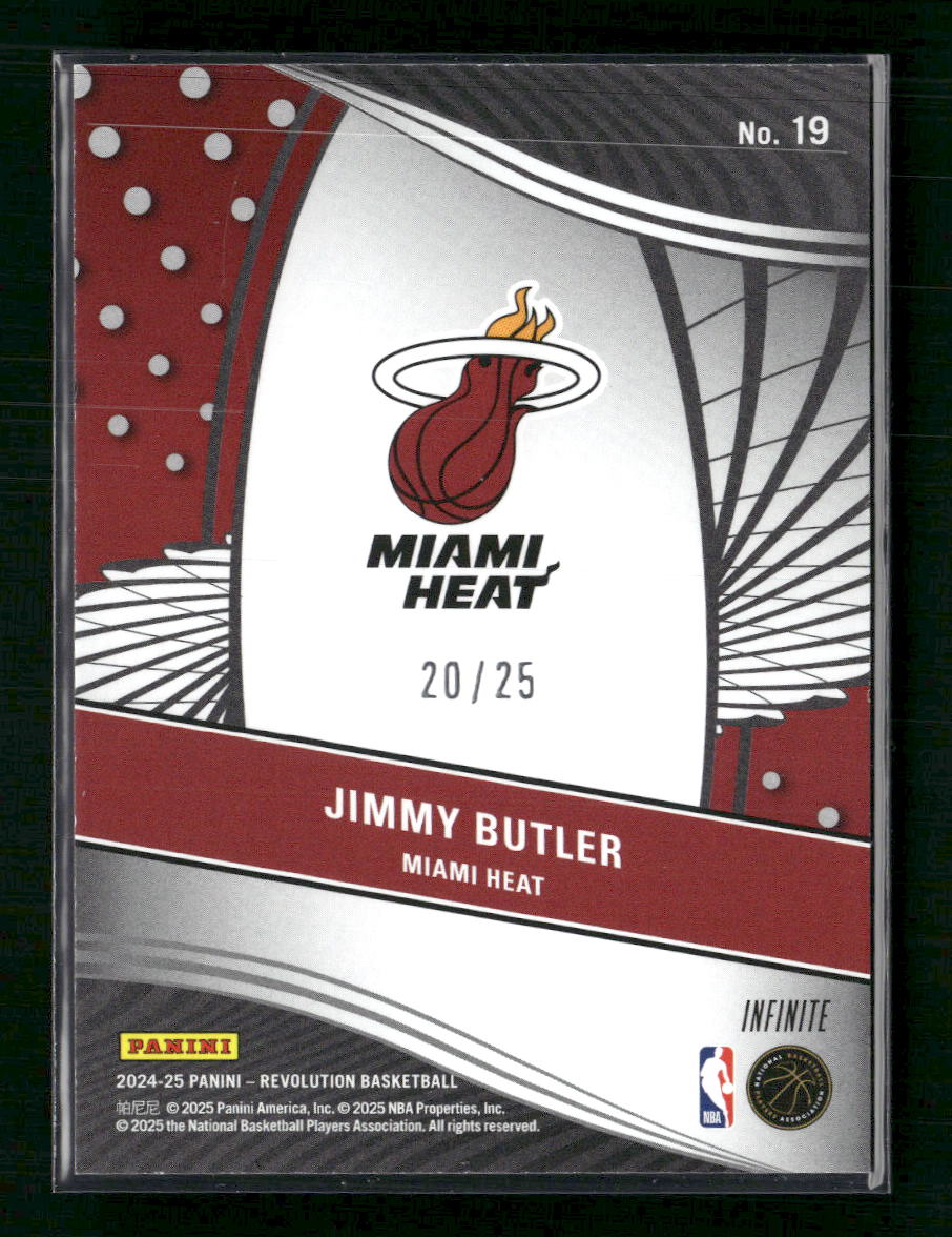 Jimmy Butler III 2024-25 Panini Revolution #19 Supernova Infinite #/25 - Back