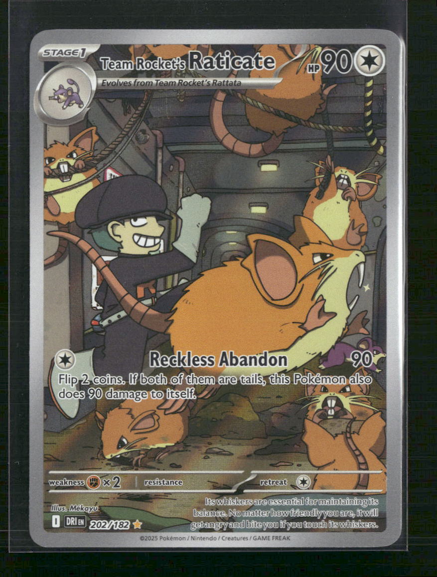 Team Rocket's Raticate SV10: Destined Rivals #202/182 - Front