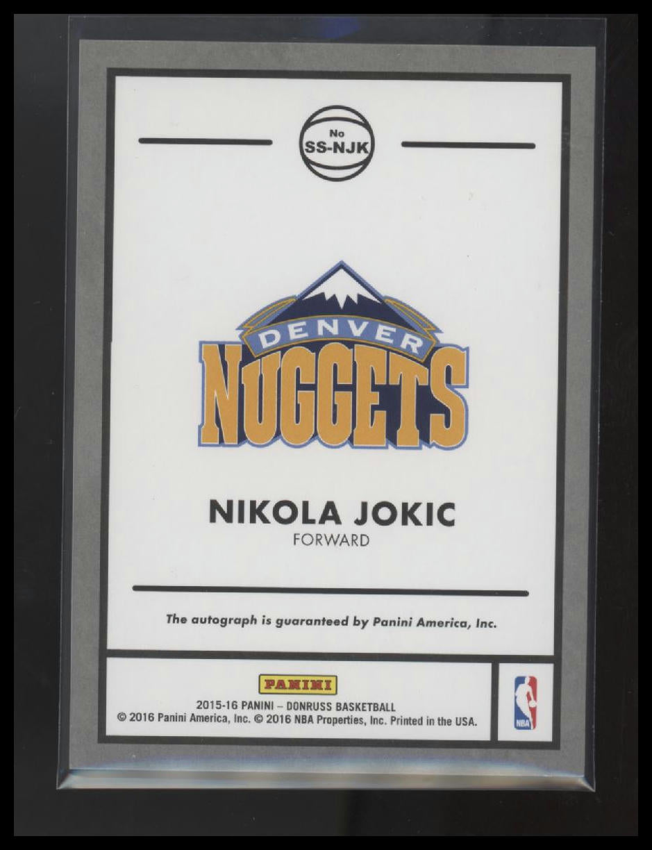 Nikola Jokic 2015-16 Donruss #SS-NJK Signature Series - Back