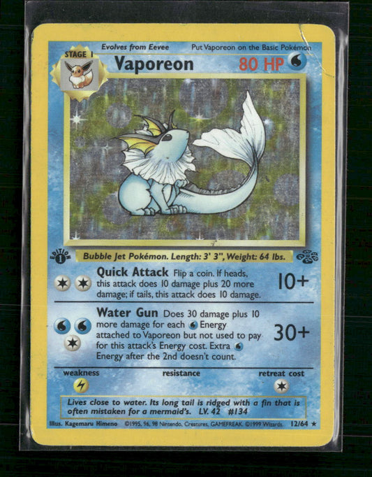 Vaporeon (12) Jungle #12/64 - 1st Edition - Front