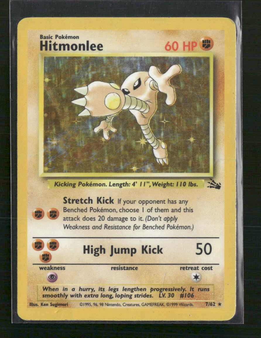 Hitmonlee (7) Fossil #07/62 - Front