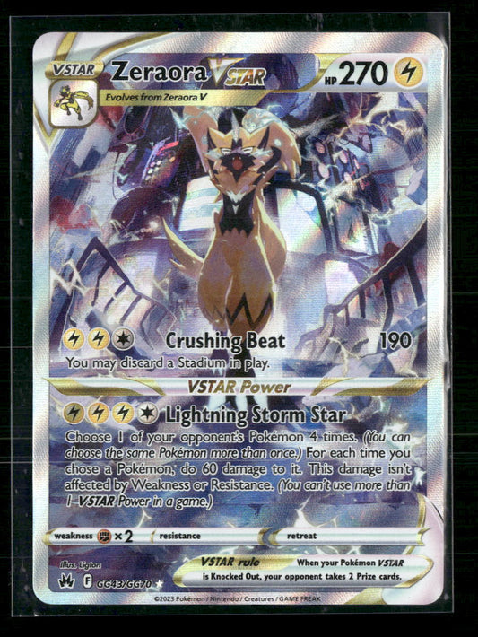 Zeraora VSTAR Crown Zenith: Galarian Gallery #GG43/GG70 - Front