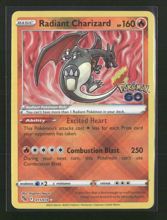 Radiant Charizard Pokemon GO #011/078