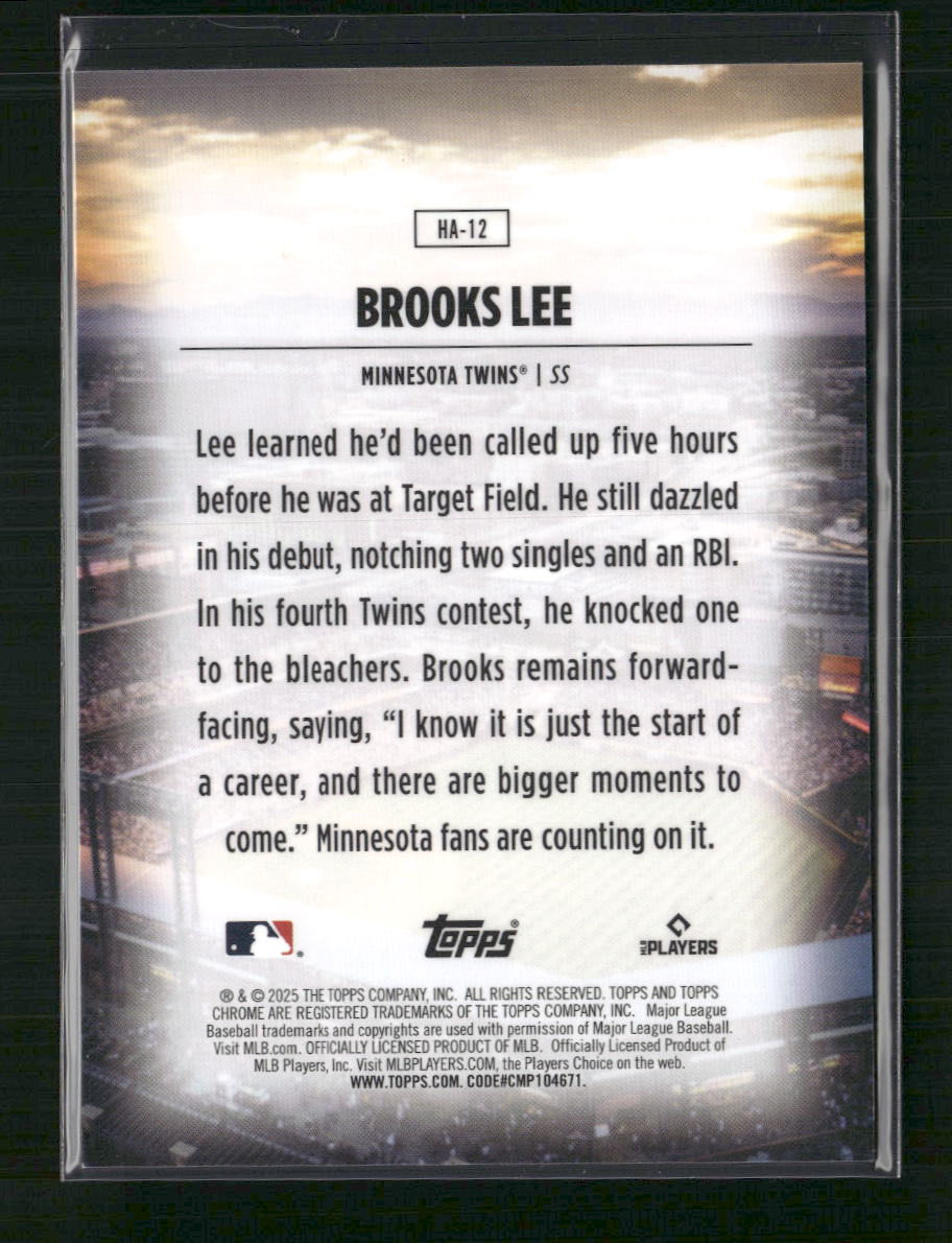 Brooks Lee 2025 Topps #HA-12 Home Field Advantage