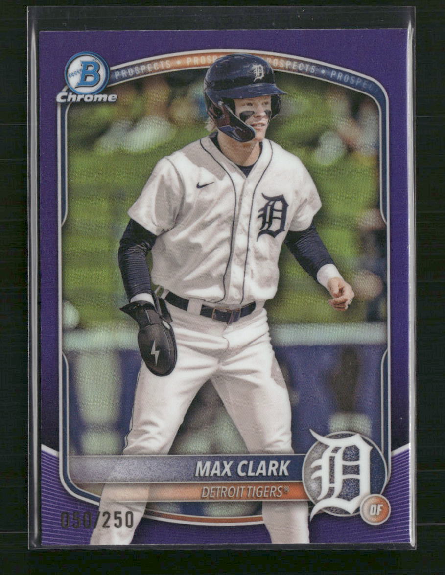Max Clark 2025 Bowman #BCP-24 Chrome Prospects Purple Refractor #/250