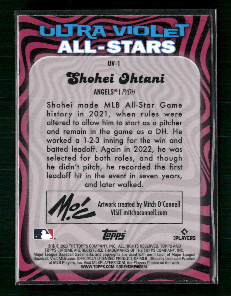 Shohei Ohtani 2023 Topps Chrome #UV-1 Ultraviolet All-Stars